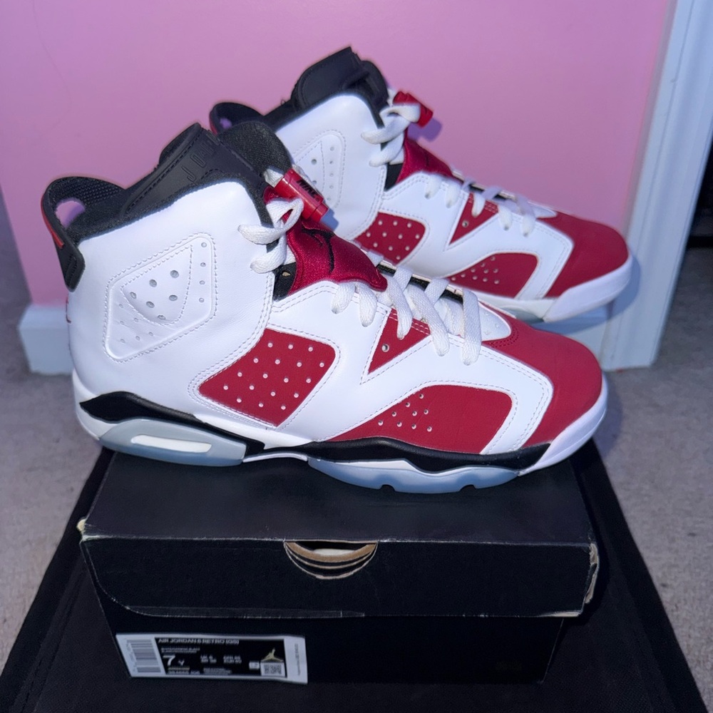 Jordan 6 Retro Carmine 2021 Sneakers - White and Red